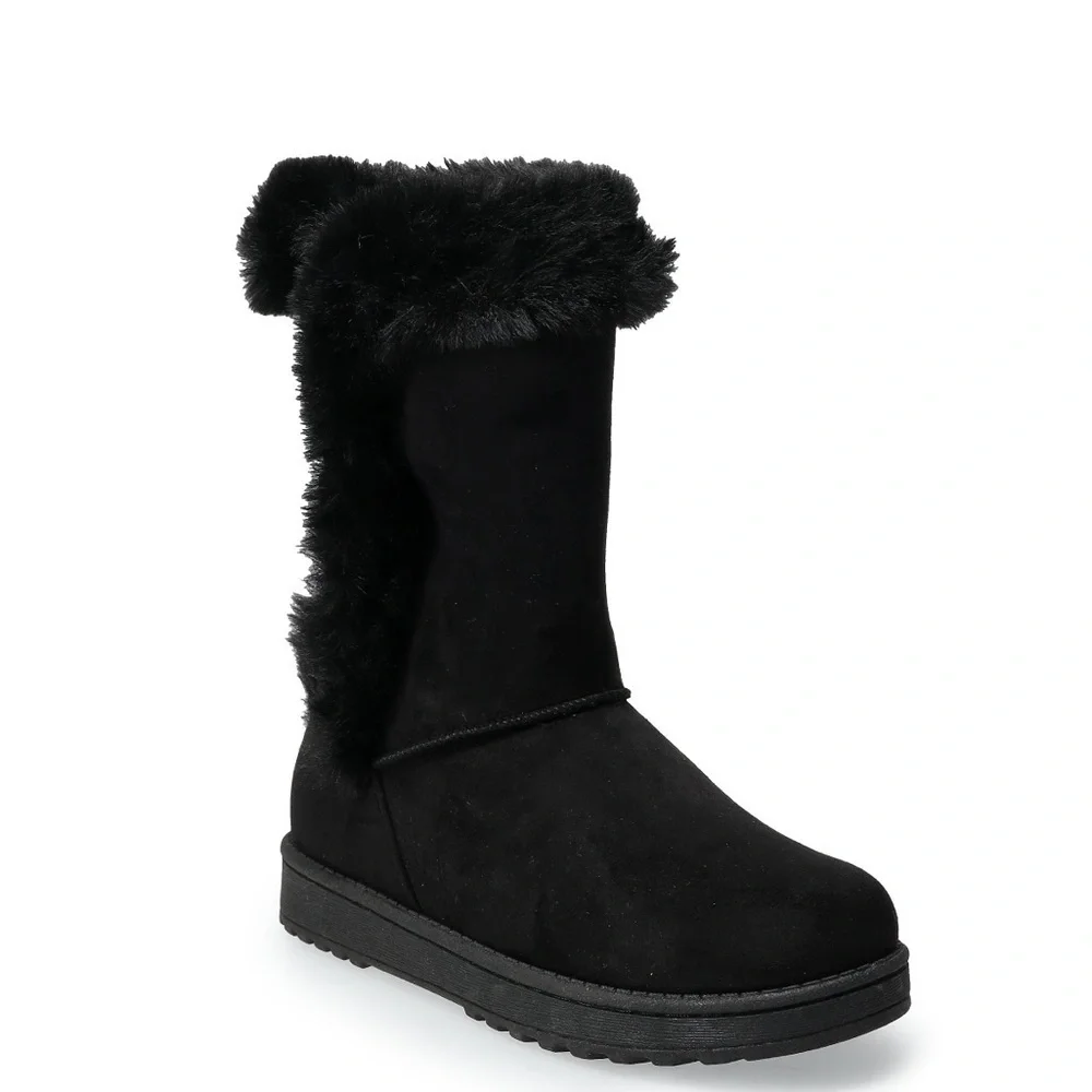 SO Sophia black winter boots. Size 2 youth